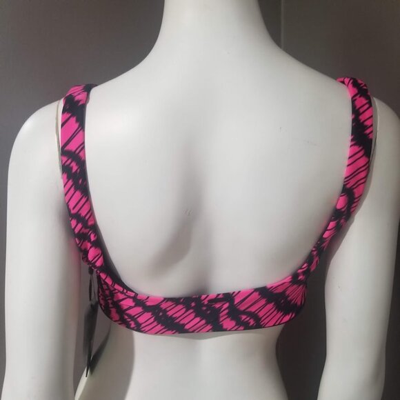 DKNY  Printed Square Neck Bikini Top Size Large - Picture 4 of 9